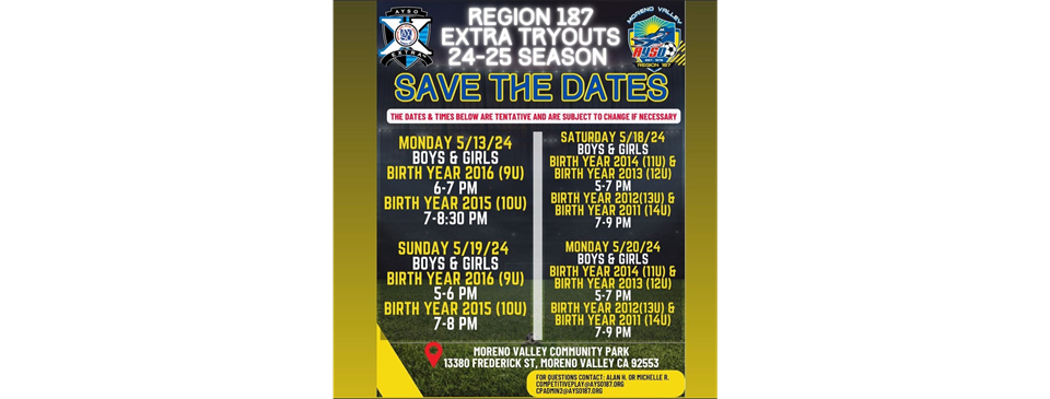 Ayso - Extra Tryouts