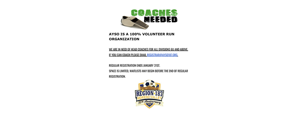 Coaches Needed!